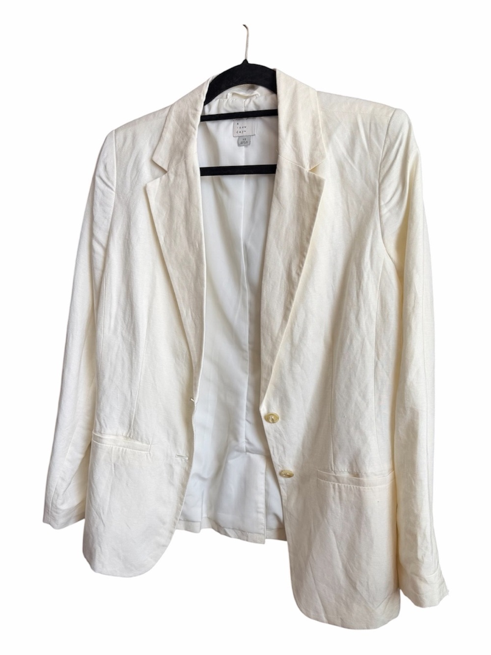 A New Day Ivory Single-Button Tailored Blazer